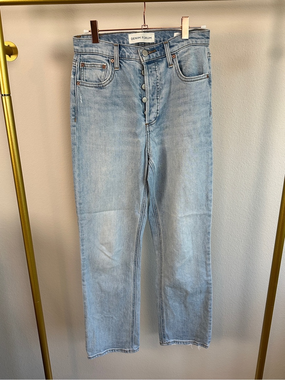 Denim Forum The Arlo High-Rise Straight Jeans